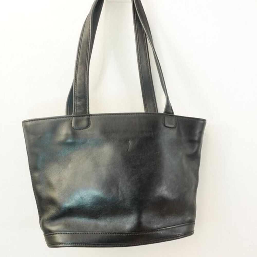 Vintage Coach Bleecker Basket Tote Black Leather‎ Bucket Utility Purse 9302 USA - Picture 14 of 15
